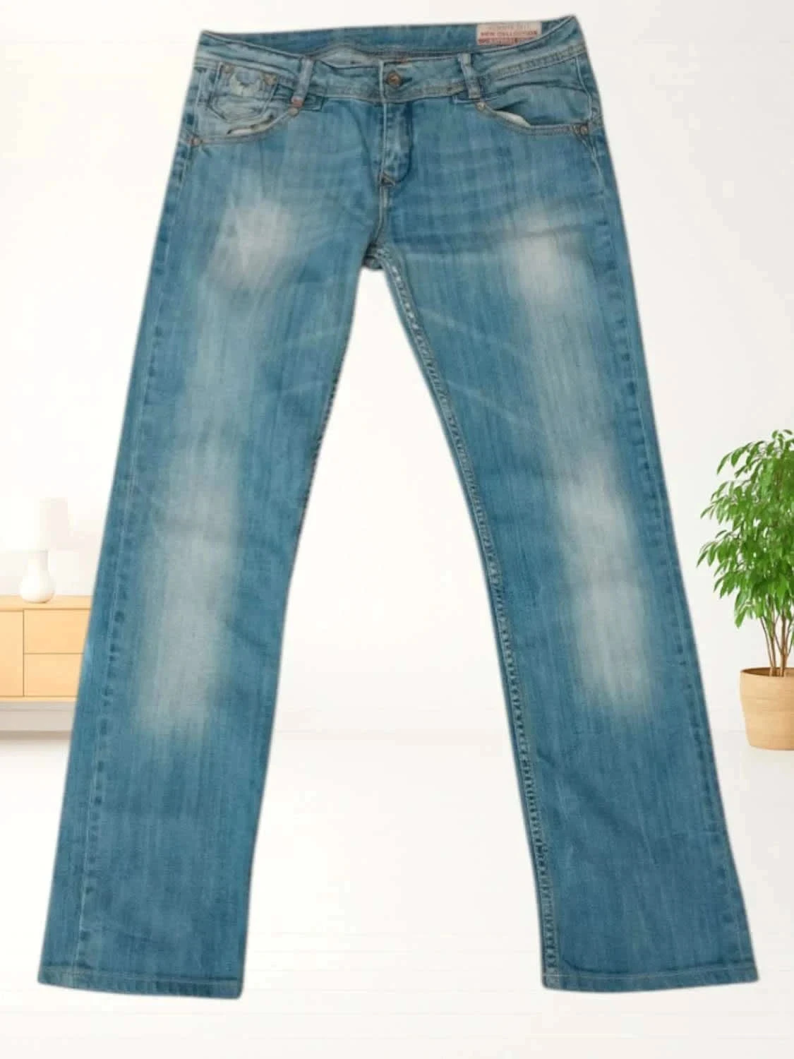 Vintage y2k Kaporal 5-jean - rechte pasvorm - lage taille - rekbaar - lichtblauw - – photo 9